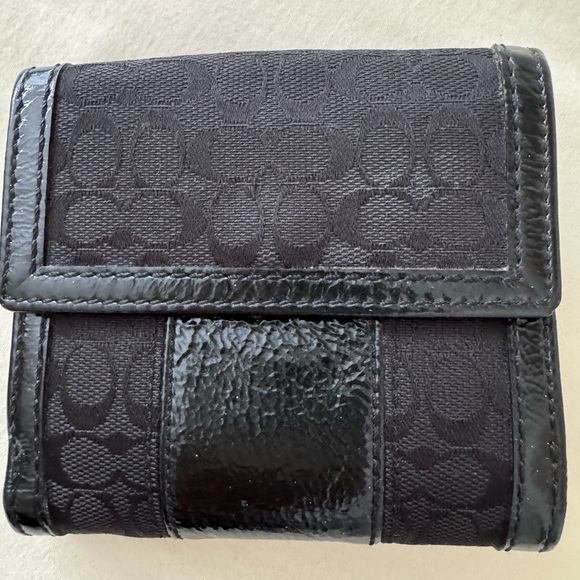 COACH Signature Logo Black Small Wallet - Picture 9 of 9